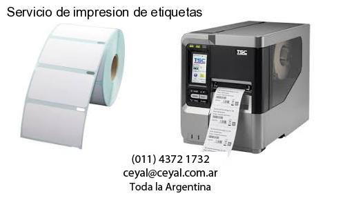 Servicio de impresion de etiquetas