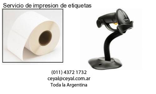 Servicio de impresion de etiquetas