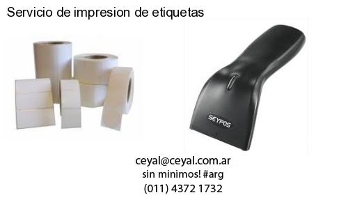 Servicio de impresion de etiquetas