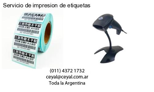Servicio de impresion de etiquetas