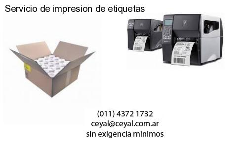 Servicio de impresion de etiquetas