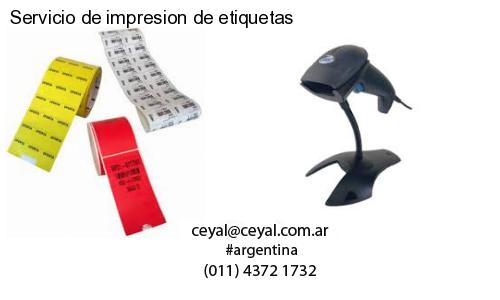 Servicio de impresion de etiquetas