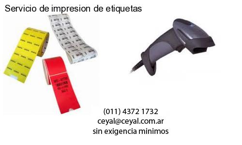 Servicio de impresion de etiquetas