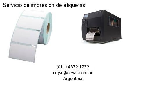 Servicio de impresion de etiquetas