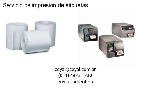 Servicio de impresion de etiquetas