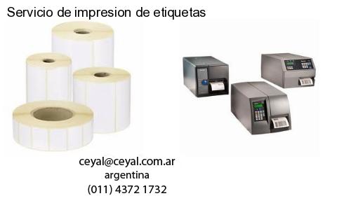 Servicio de impresion de etiquetas