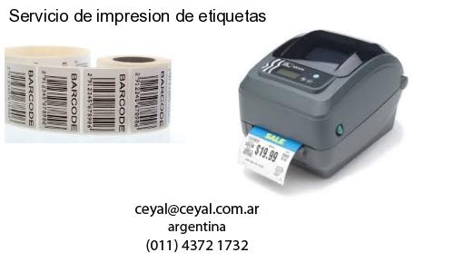 Servicio de impresion de etiquetas