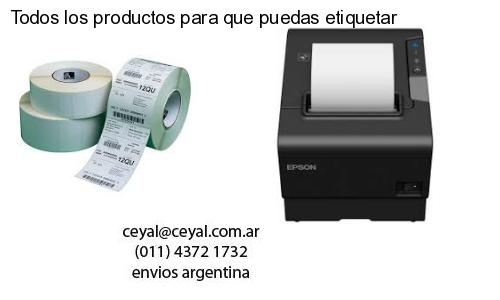 Todos los productos para que puedas etiquetar