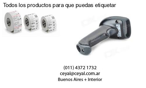 Todos los productos para que puedas etiquetar