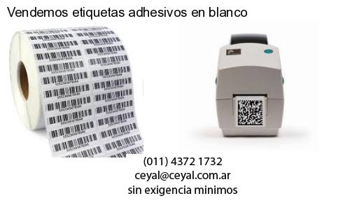 Vendemos etiquetas adhesivos en blanco