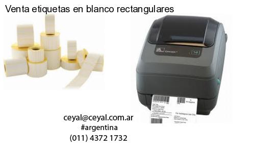 Venta etiquetas en blanco rectangulares