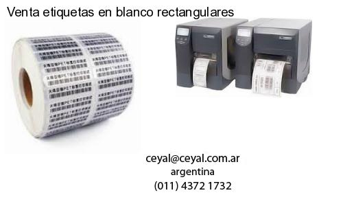 Venta etiquetas en blanco rectangulares