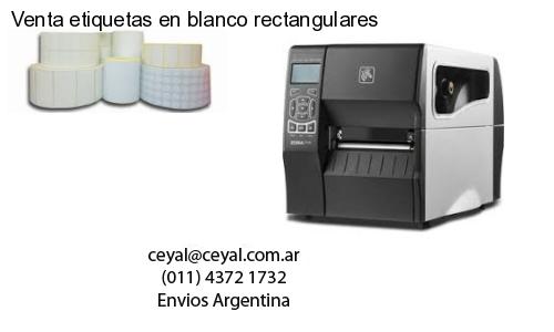 Venta etiquetas en blanco rectangulares