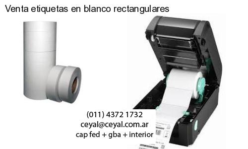 Venta etiquetas en blanco rectangulares