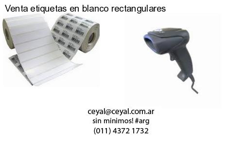 Venta etiquetas en blanco rectangulares