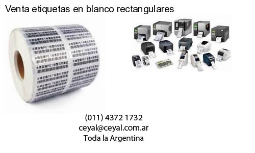 Venta etiquetas en blanco rectangulares