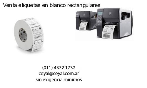 Venta etiquetas en blanco rectangulares