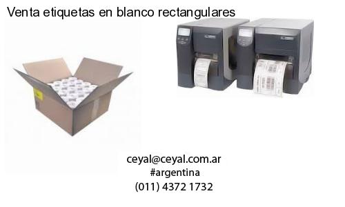 Venta etiquetas en blanco rectangulares