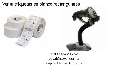 Venta etiquetas en blanco rectangulares