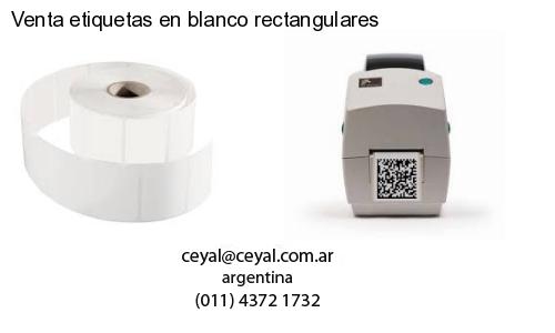 Venta etiquetas en blanco rectangulares