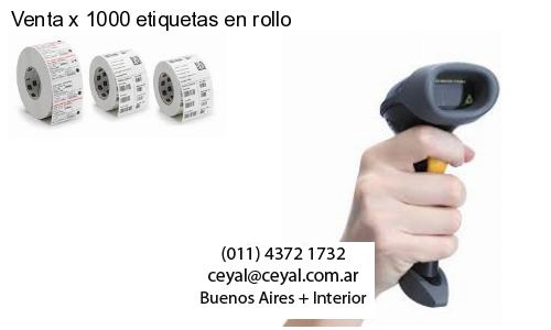 Venta x 1000 etiquetas en rollo