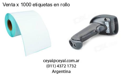 Venta x 1000 etiquetas en rollo