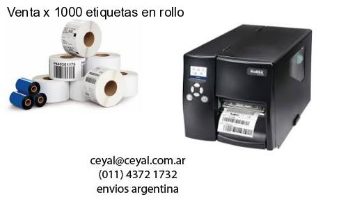 Venta x 1000 etiquetas en rollo
