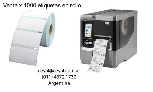 Venta x 1000 etiquetas en rollo