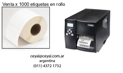 Venta x 1000 etiquetas en rollo