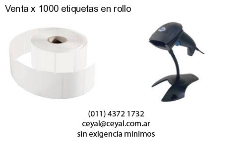 Venta x 1000 etiquetas en rollo