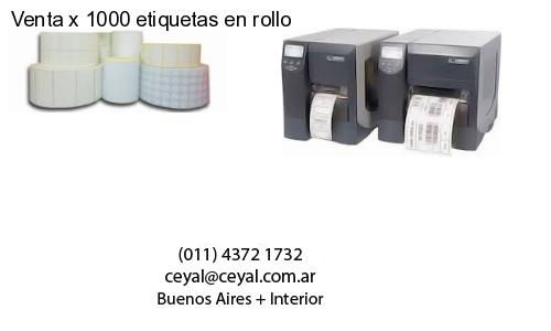 Venta x 1000 etiquetas en rollo