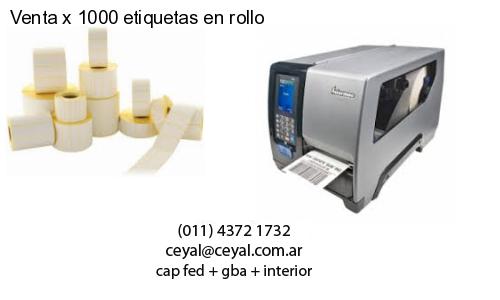 Venta x 1000 etiquetas en rollo
