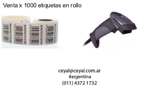 Venta x 1000 etiquetas en rollo