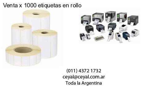 Venta x 1000 etiquetas en rollo