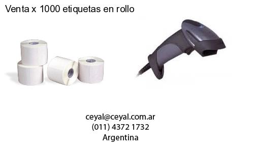 Venta x 1000 etiquetas en rollo