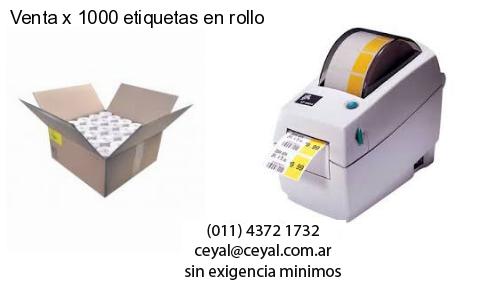 Venta x 1000 etiquetas en rollo