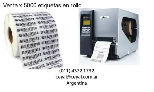 Venta x 5000 etiquetas en rollo