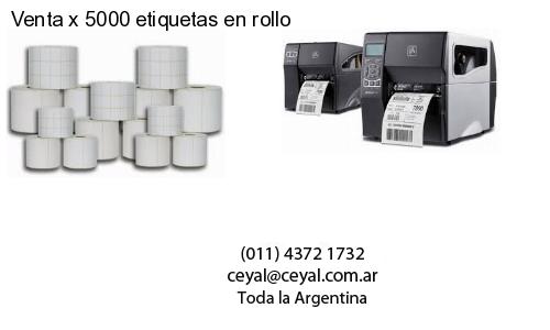 Venta x 5000 etiquetas en rollo