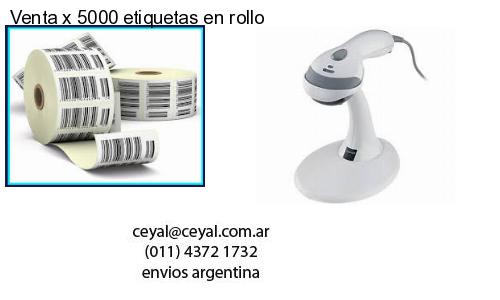 Venta x 5000 etiquetas en rollo