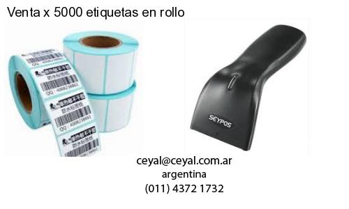 Venta x 5000 etiquetas en rollo