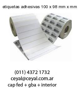 etiquetas adhesivas 100 x 98 mm x mm