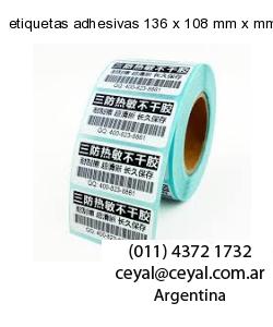 etiquetas adhesivas 136 x 108 mm x mm