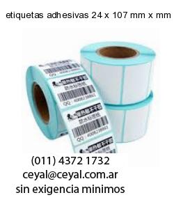 etiquetas adhesivas 24 x 107 mm x mm