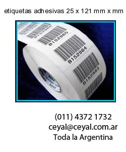 etiquetas adhesivas 25 x 121 mm x mm