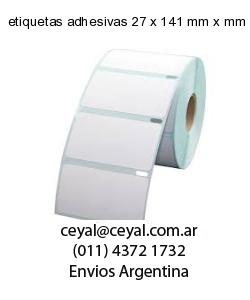 etiquetas adhesivas 27 x 141 mm x mm