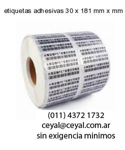 etiquetas adhesivas 30 x 181 mm x mm