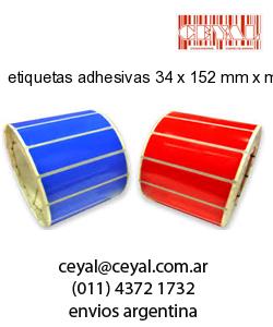 etiquetas adhesivas 34 x 152 mm x mm