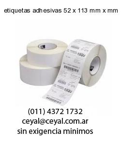 etiquetas adhesivas 52 x 113 mm x mm