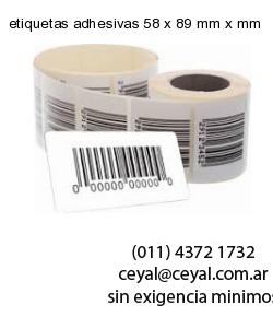 etiquetas adhesivas 58 x 89 mm x mm