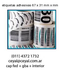 etiquetas adhesivas 67 x 31 mm x mm